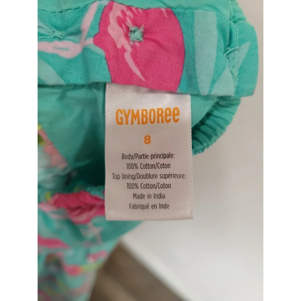 Gymboree Girls Midi Flamingo Dress Size 8 Halter Neck‎ Ruffle Hem #5